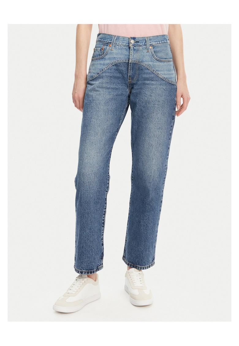 Blugi dama model straight-leg - albastru -