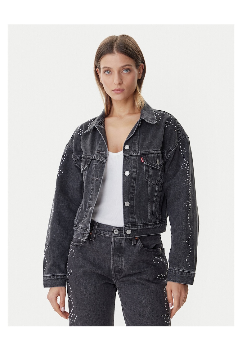 Geaca de blugi dama neagra