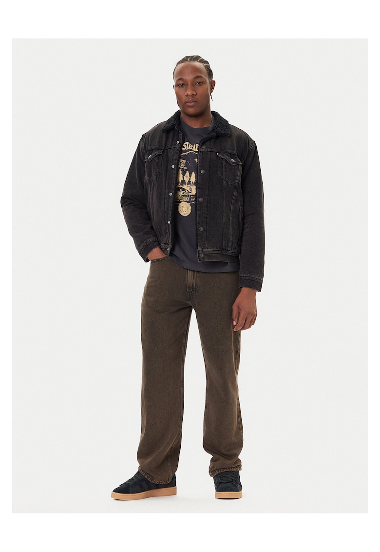 Geaca de blugi barbati negru - denim -