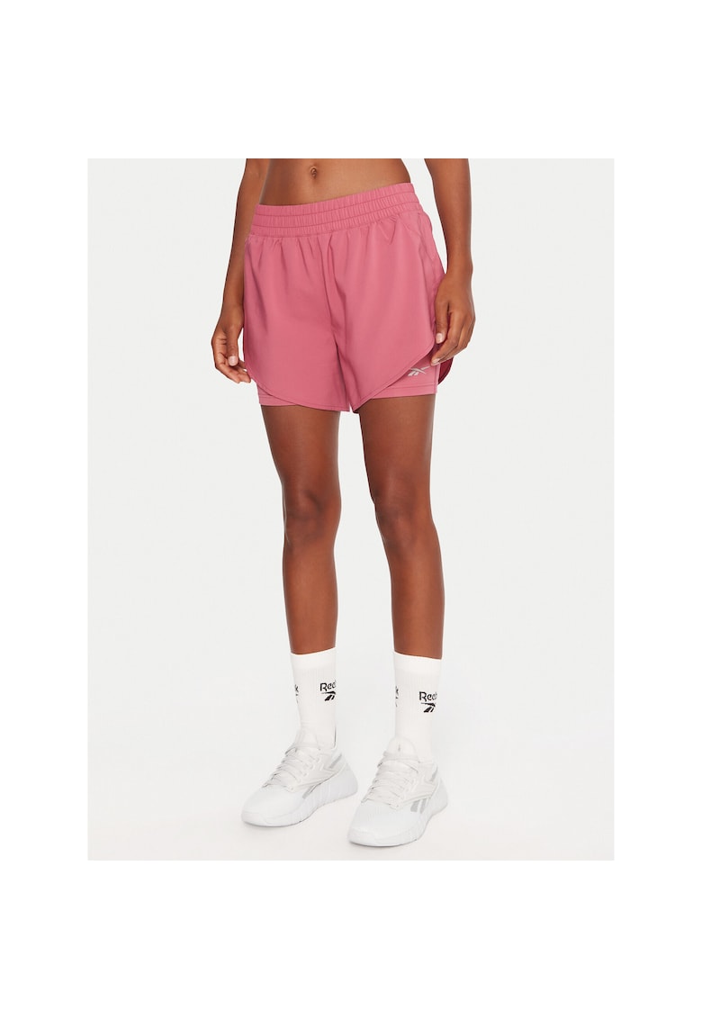 Pantaloni sport dama scurti - roz - fabricat respirabil