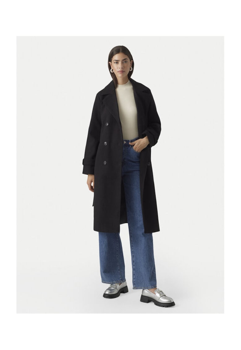 Palton de tranzitie pentru femei negru