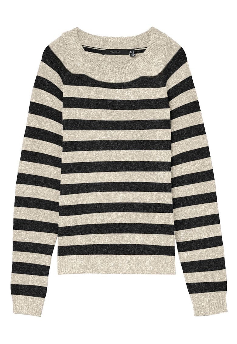 Pulover dama bej si negru - material confortabil
