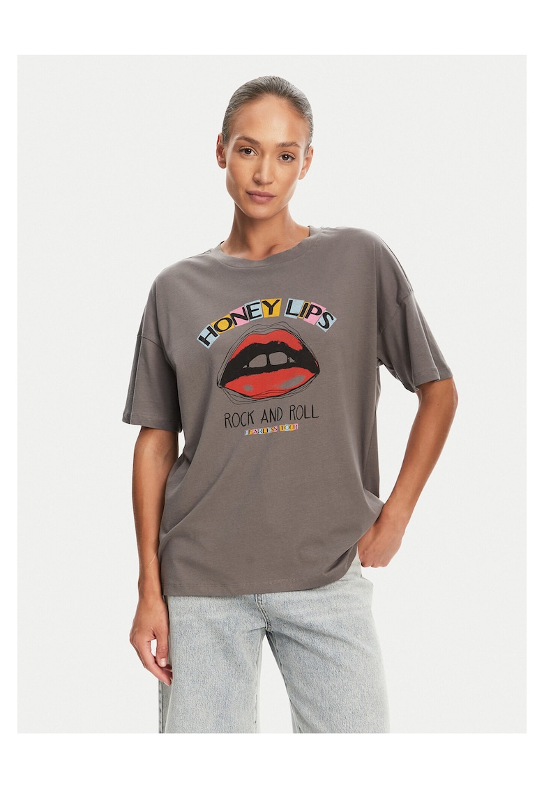 Tricou dama gri - bumbac