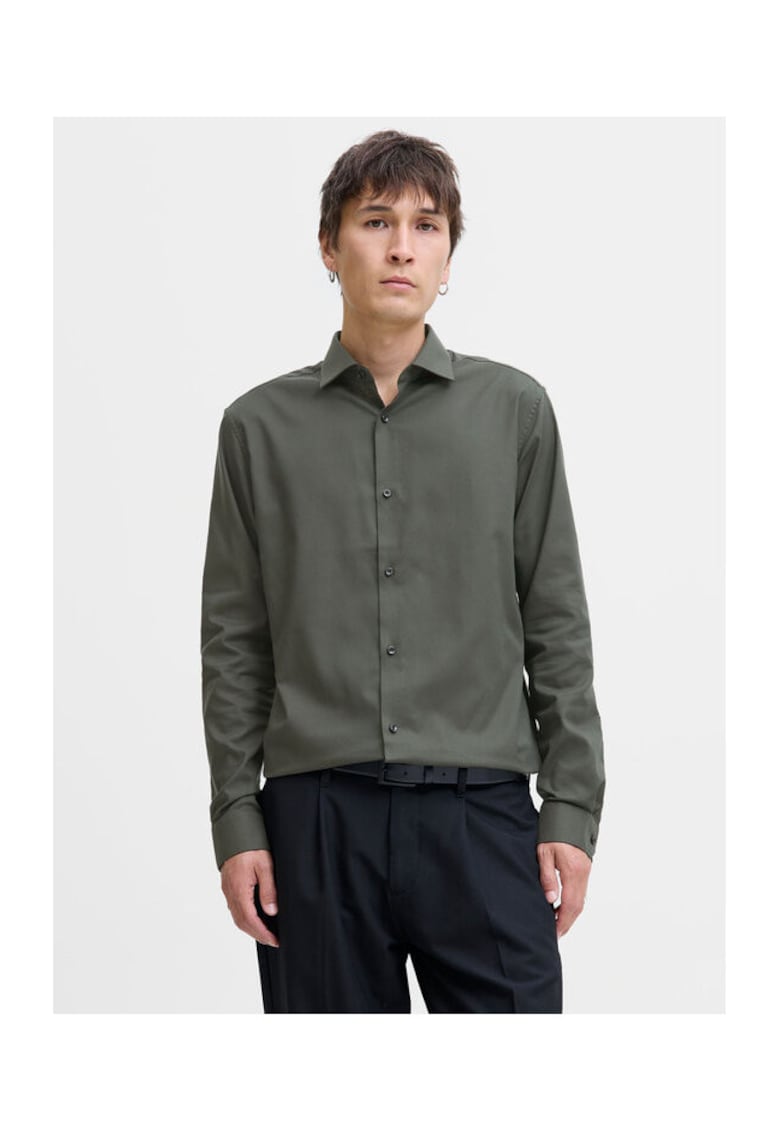 Camasa Barbati - Jack Jones - 50% bumbac - 50% bumbac organicdwqf - Verde