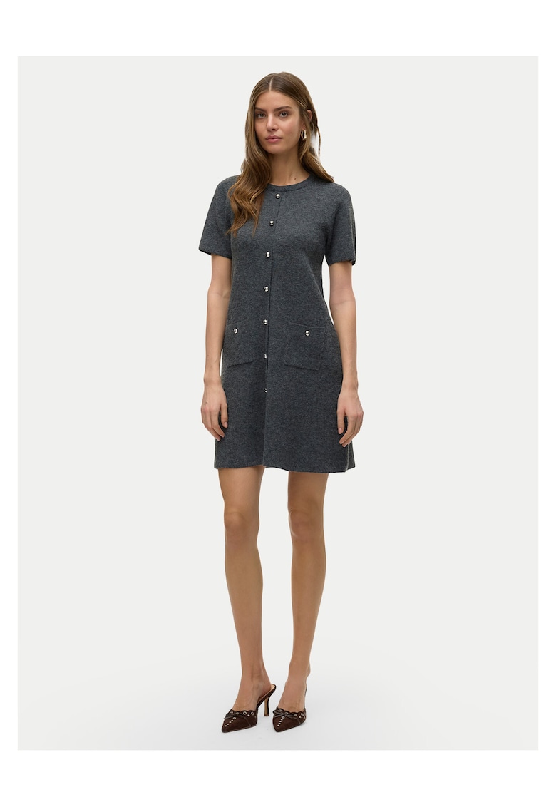 Rochie tricotata de dama gri