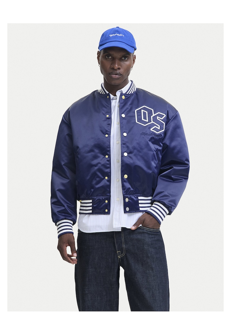 Geaca bomber barbati Jack Jones - albastru