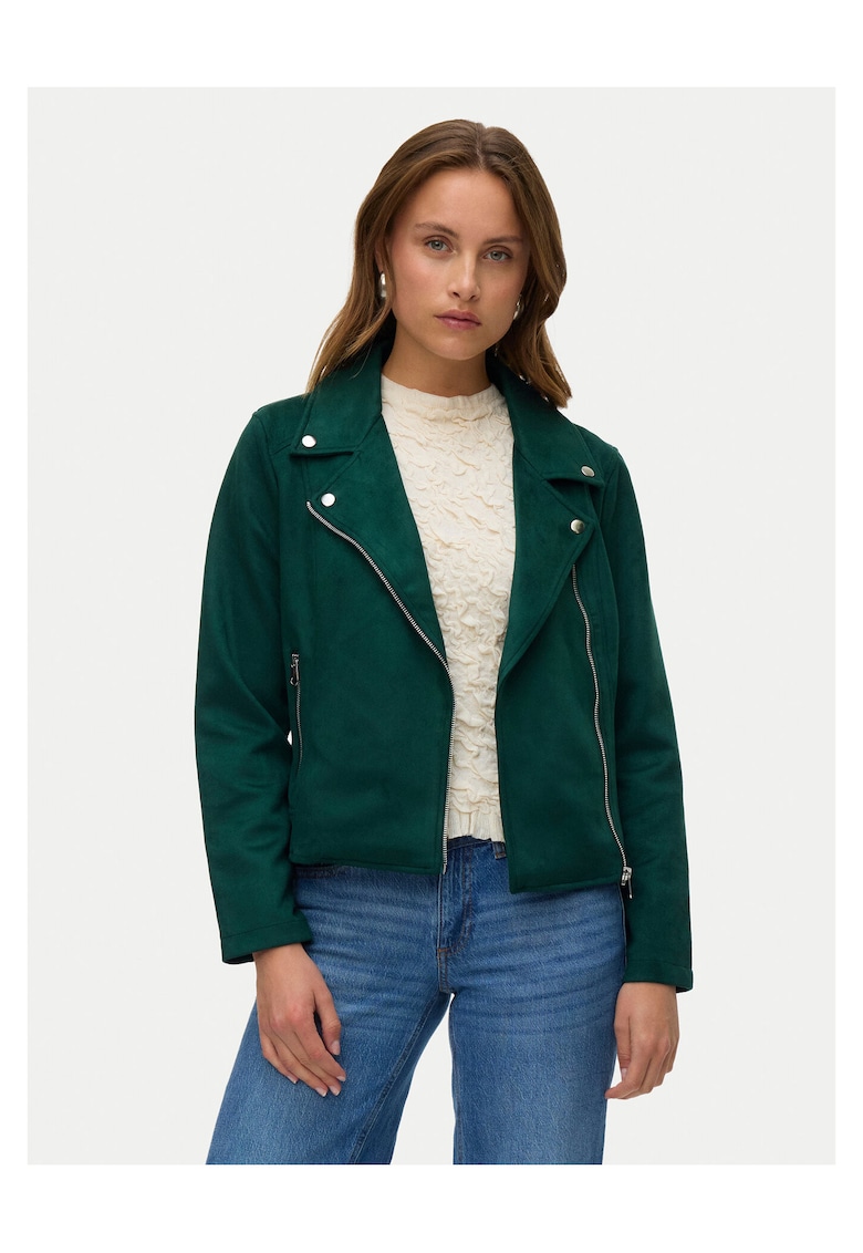 Vero Moda Geaca din imitatie de piele pentru femei verde