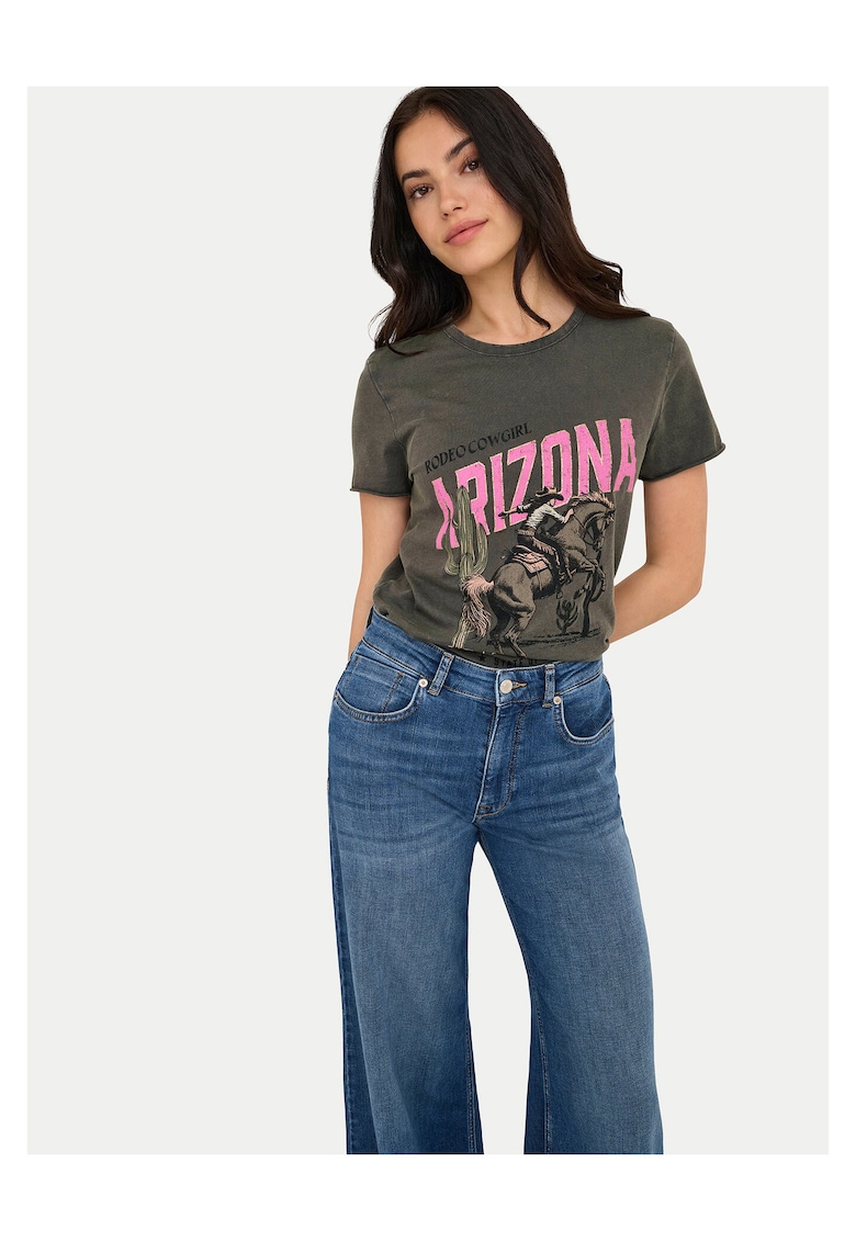 Tricou dama gri - bumbac