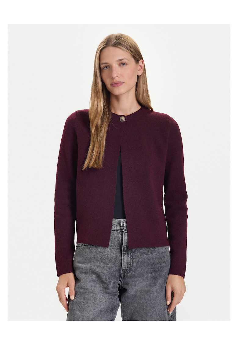 Cardigan dama mov - pulover din tricot