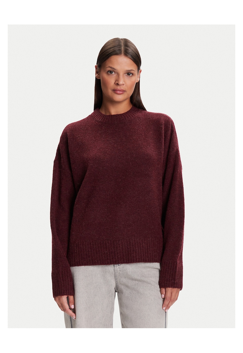 Pulover dama visiniu - fabricat din material de calitate