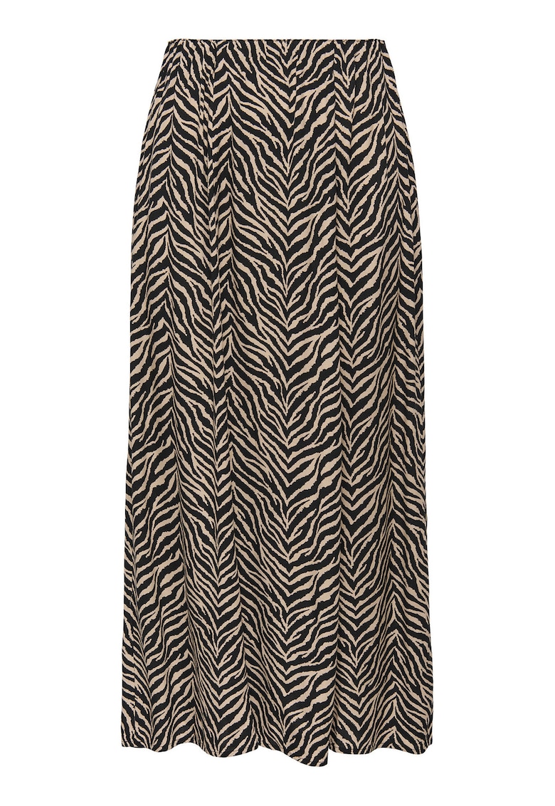 Fusta maxi dama negru - maro - material usor
