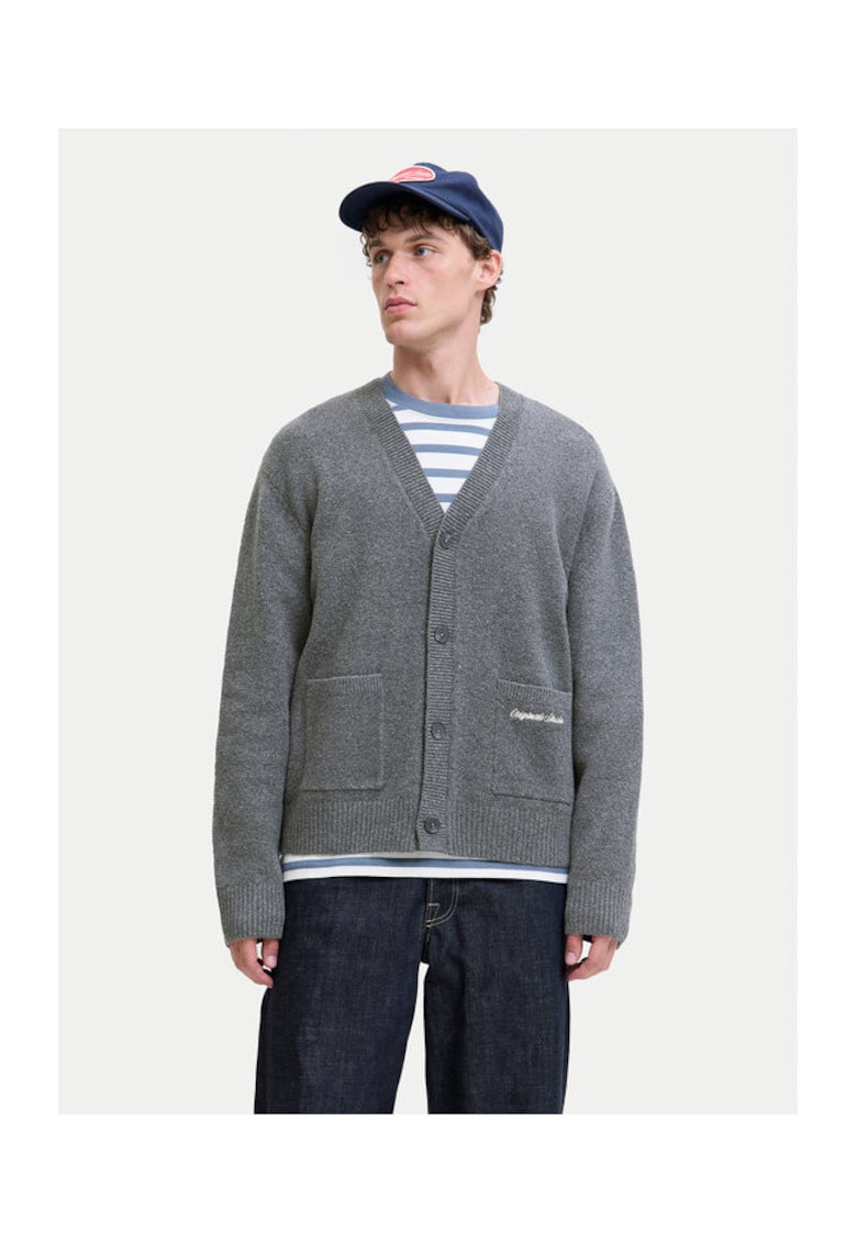 Cardigan barbatesc Jack Jones - gri