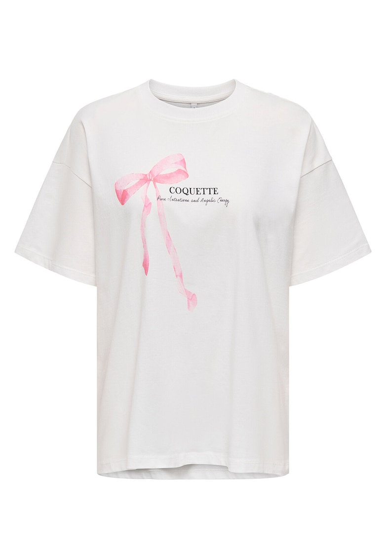 Tricou dama alb - din bumbac