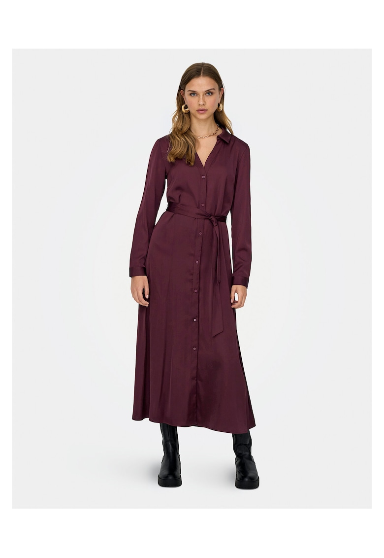 Rochie camasa dama visiniu - fabricatie de calitate