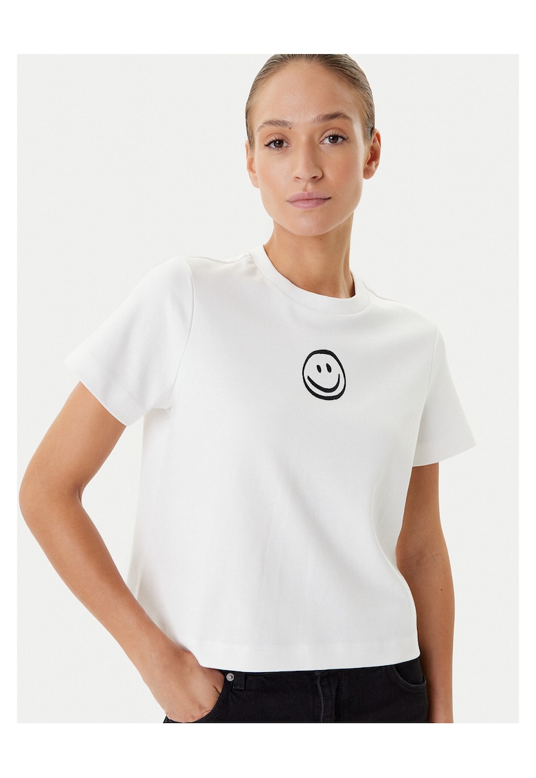 Vero Moda Tricou dama alb - bumbac