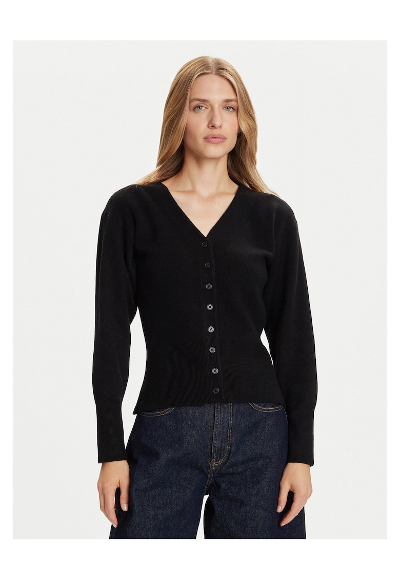 Cardigan dama negru - pulover tricotat