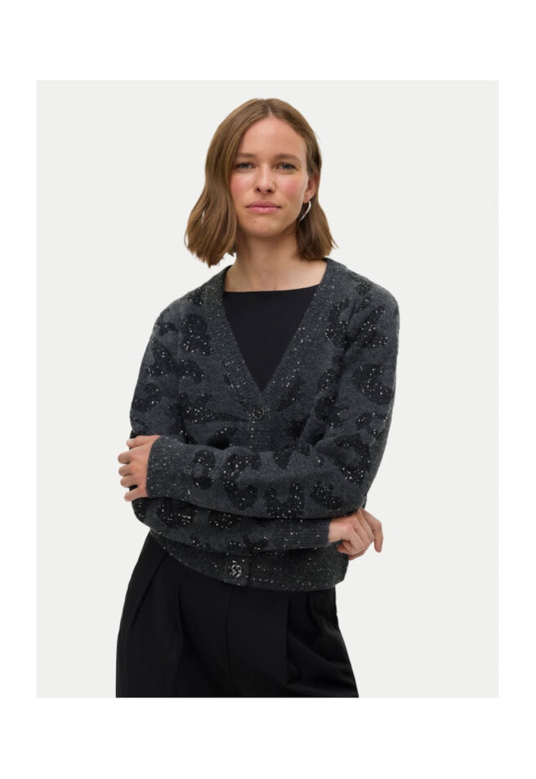 Cardigan dama gri - pulover casual
