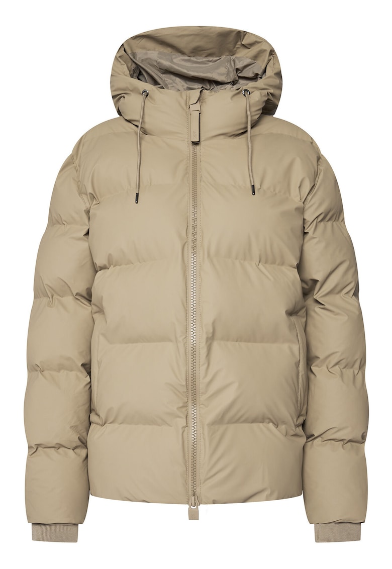 Geaca de iarna Unisex - poliester - fermoar - bej -
