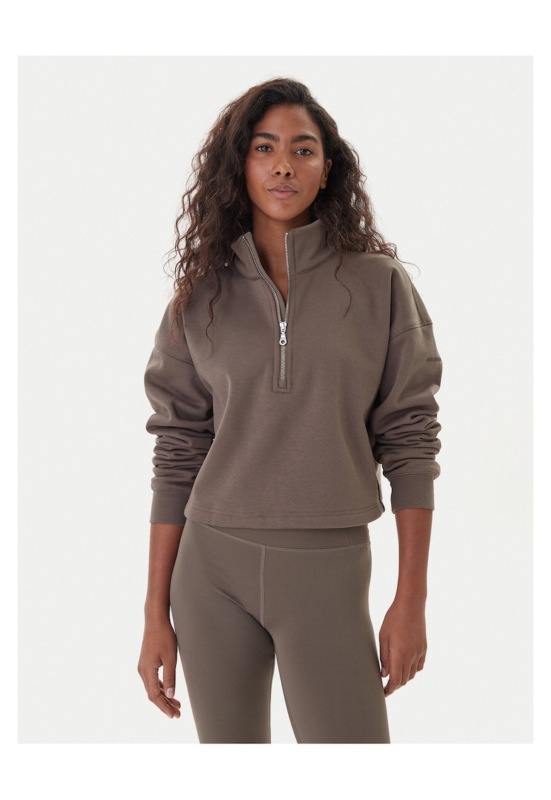 Hanorac dama bej inchis - material confortabil