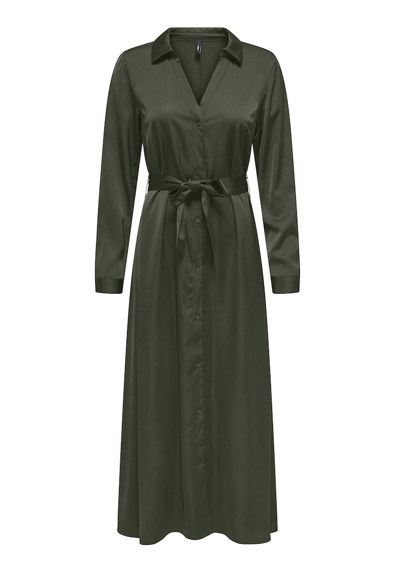 Rochie camasa pentru femei verde - fabricata din material de calitate