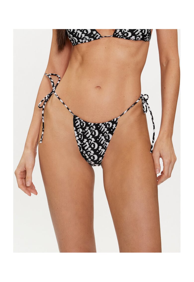 Slip de baie dama negru/alb -