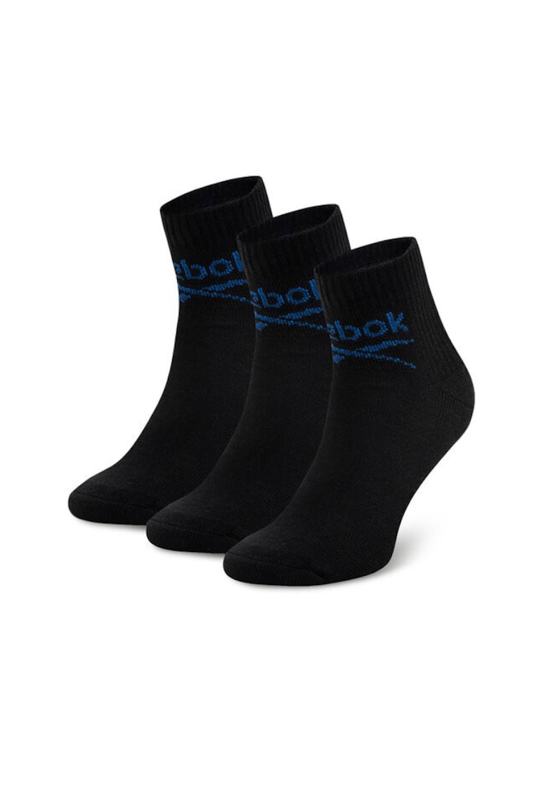 Set de 3 sosete unisex din bumbac - Negru