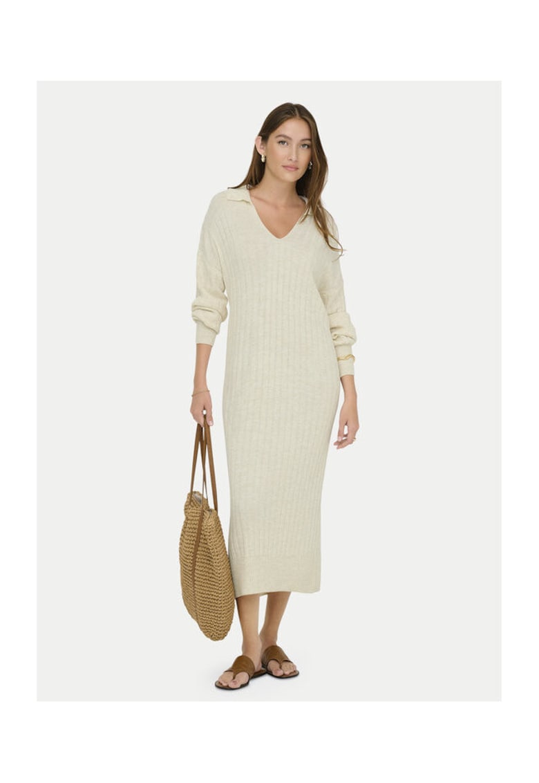Rochie tricotata de dama bej -