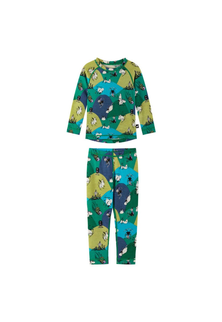 Set Lenjerie Termoactiva - unisex - verde -