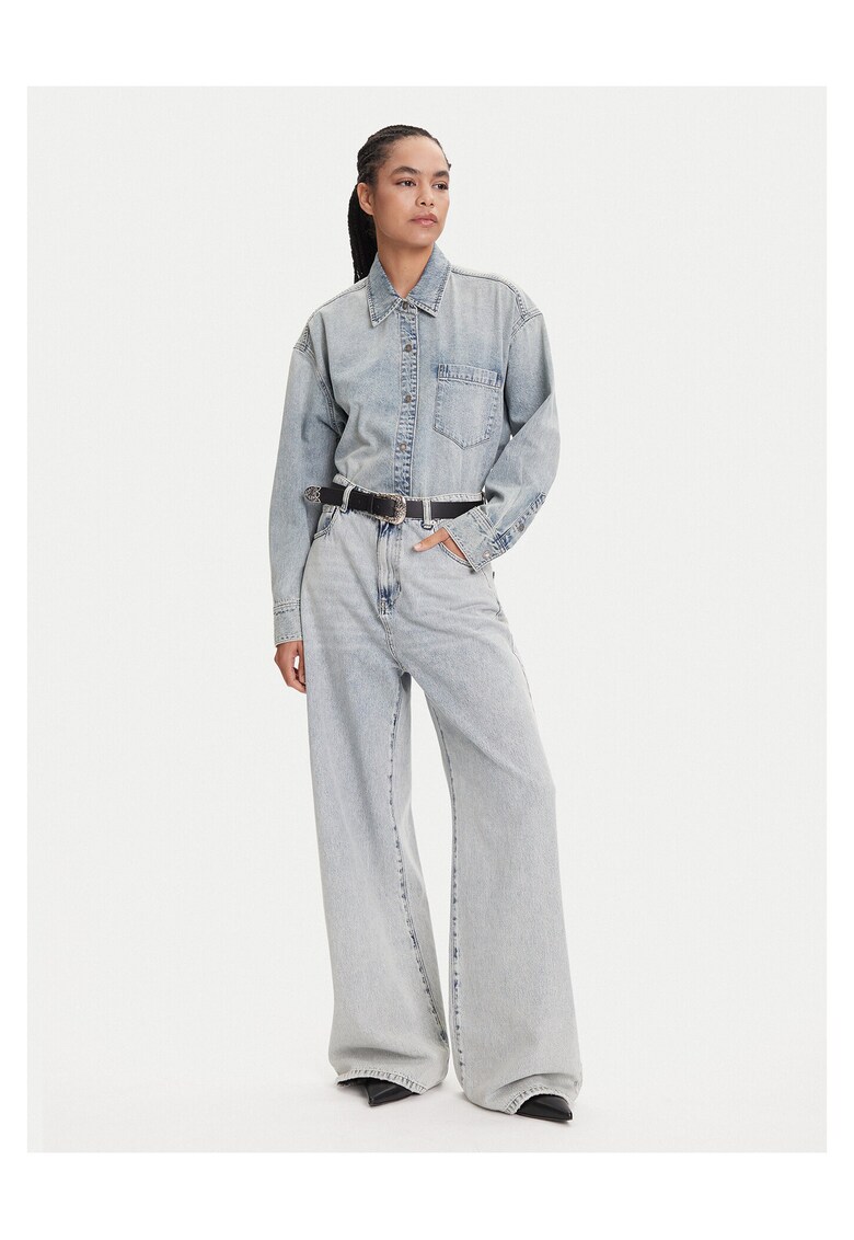 Camasa din denim pentru femei albastru