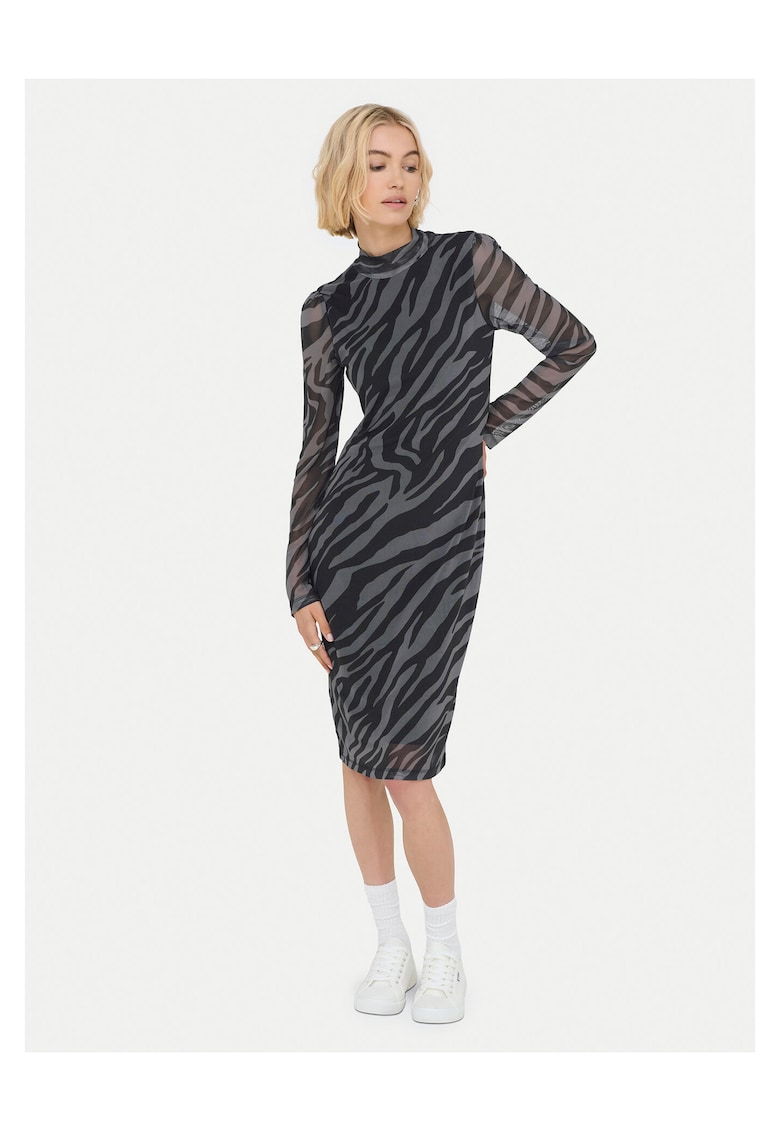 Rochie Casual dama gri - material usor