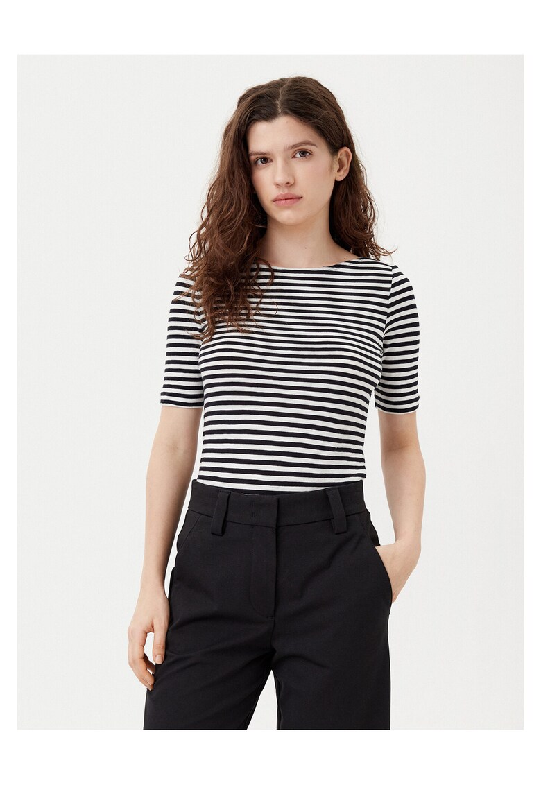 Tricou dama - Negru/Alb -
