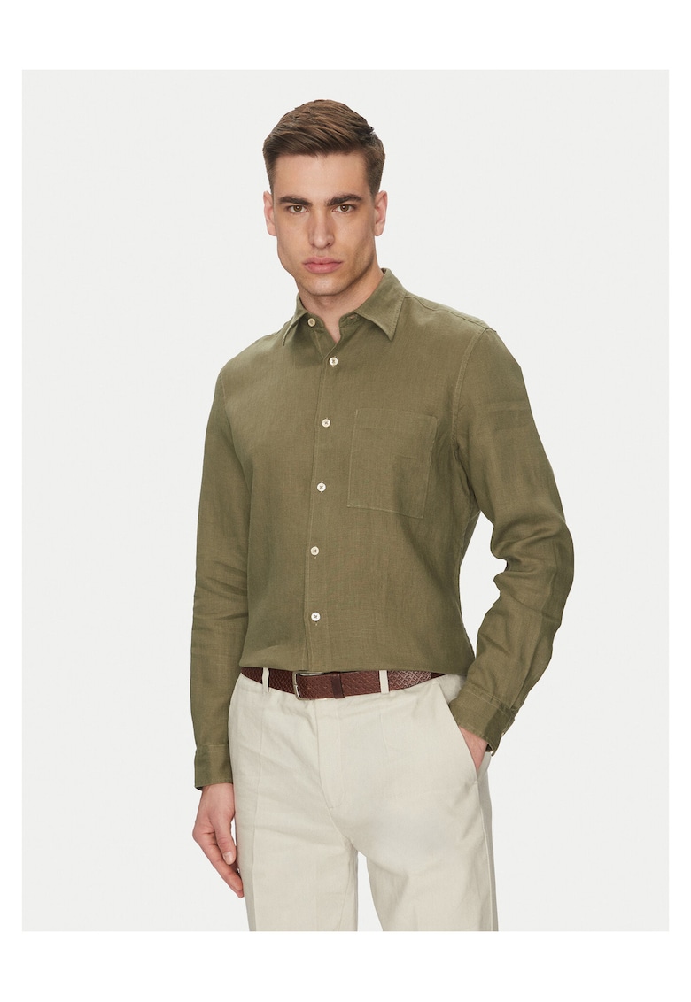 Camasa barbati culoare verde - bumbac
