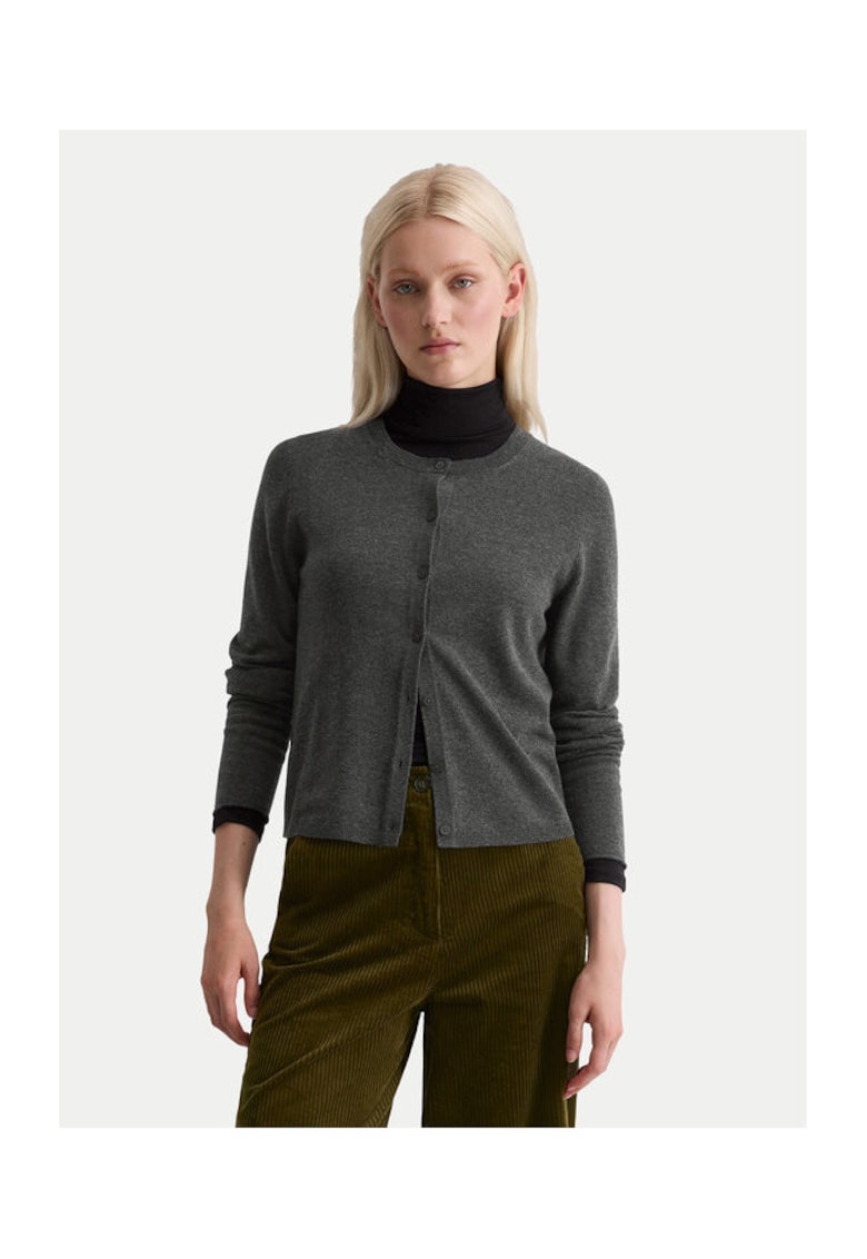 Cardigan dama gri - pulover tricotat