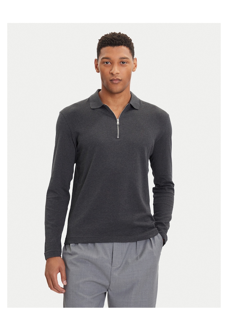 Tricou polo barbati gri - bumbac