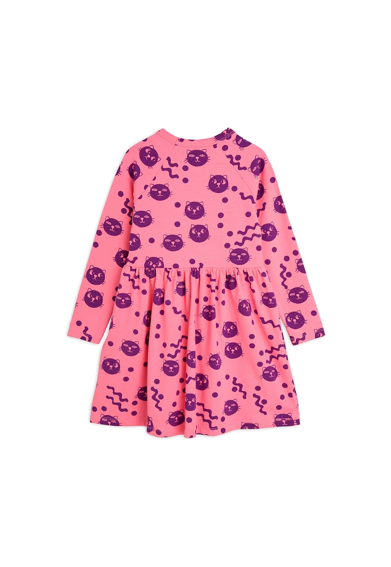 Rochie casual fete - Roz - Print cu pisici