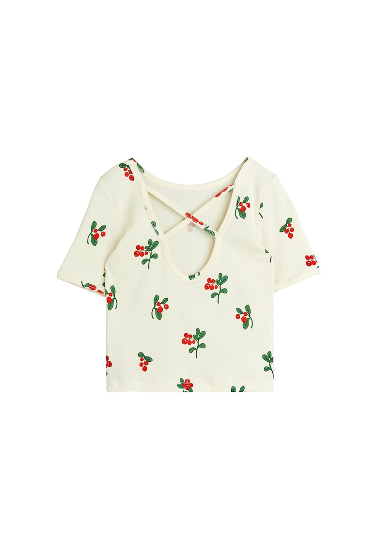 Tricou pentru copii - alb - model floral