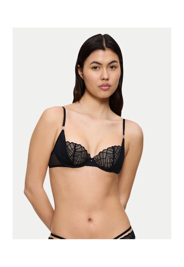 Sutien balconette negru - Negru