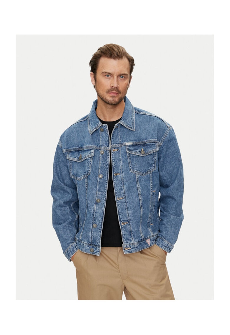 Geaca de blugi barbati albastru - denim -