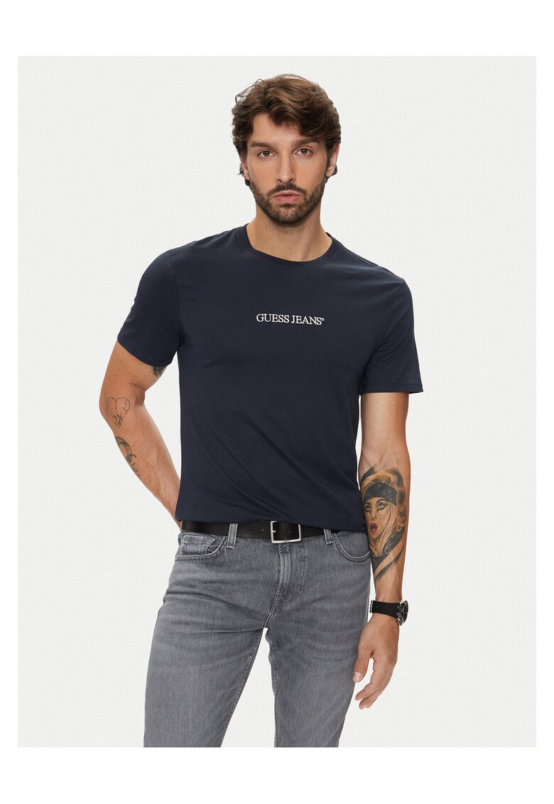 Tricou barbati bleumarin - bumbac -