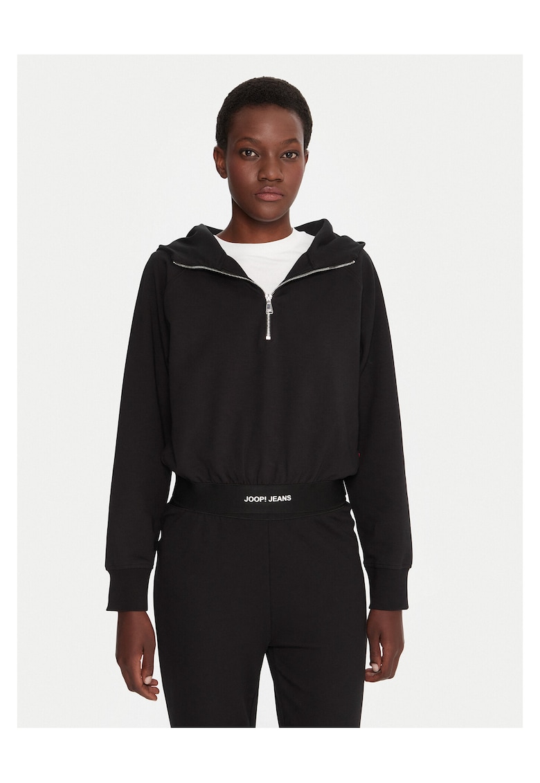 Hanorac dama negru - textil