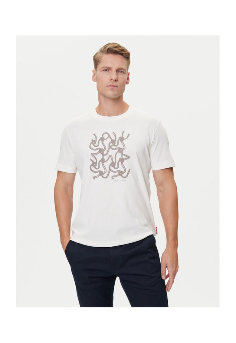 Tricou barbati bej - bumbac