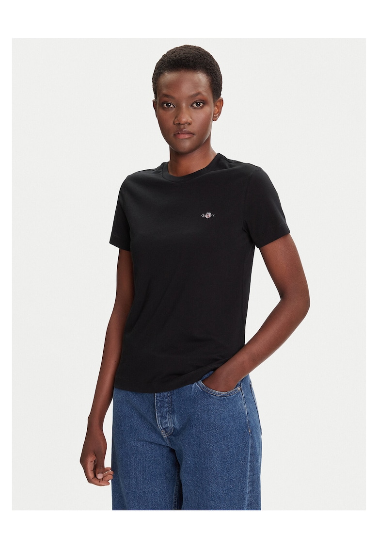Tricou dama negru - 100% bumbac