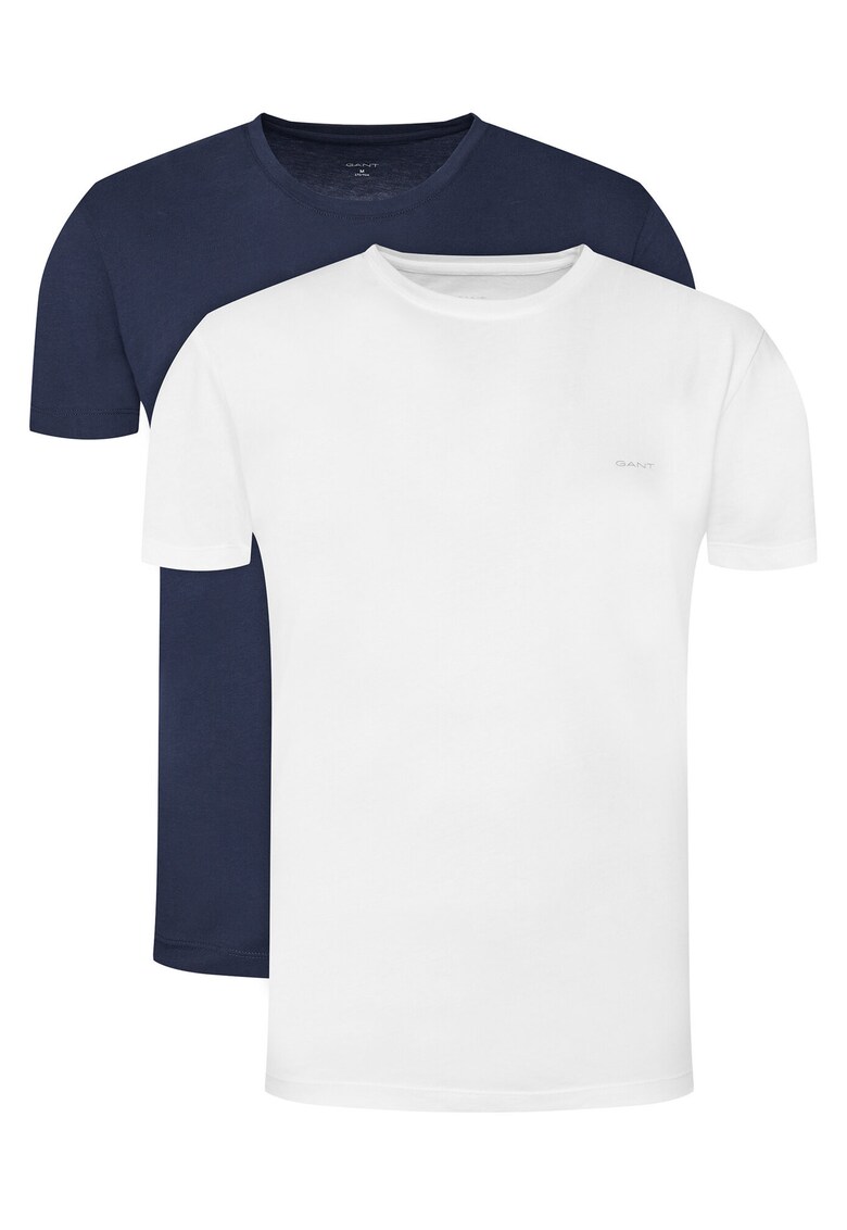 Set tricouri barbati alb - bleumarin - bumbac - Alb
