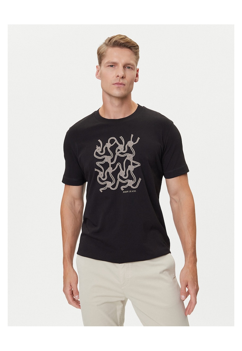 JOOP Jeans Tricou barbat - Joop Jeans - negru - bumbac