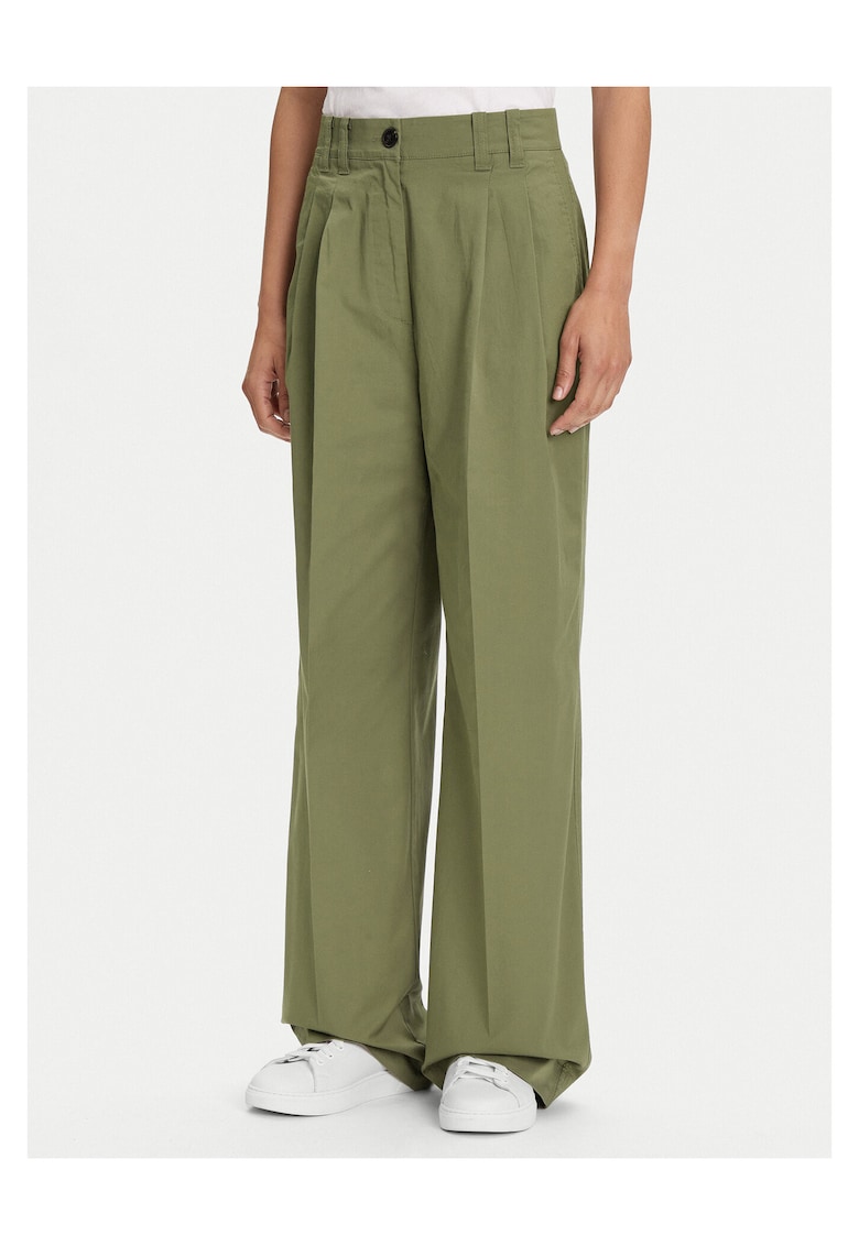 Pantaloni largi pentru dama verde