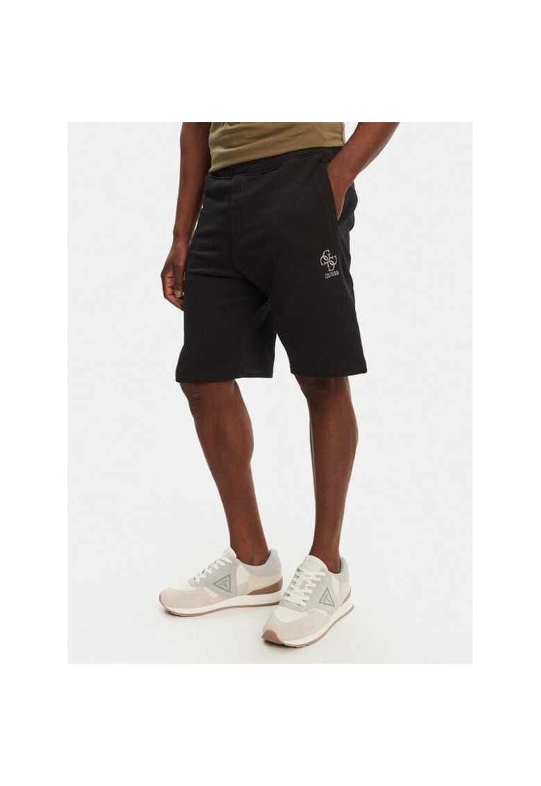 Pantaloni sport barbati negru - material respirabil