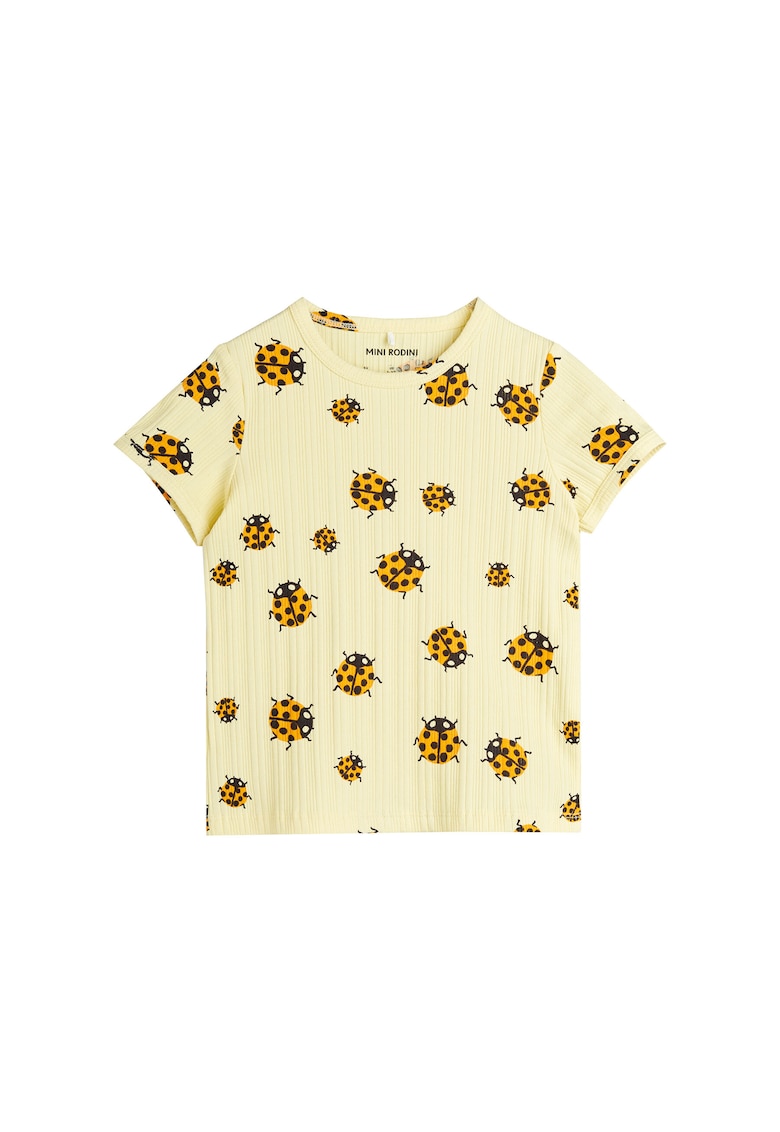Tricou pentru copii galben - cu buburuze