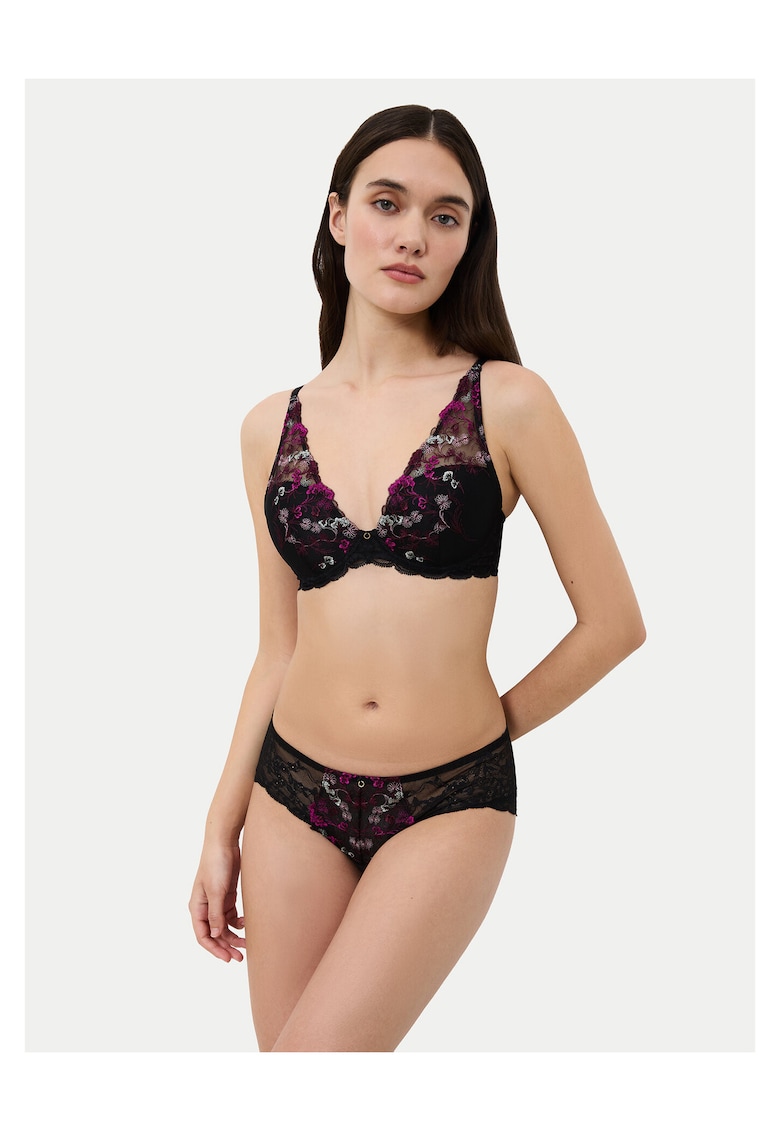 Sutien dama - negru/mov -