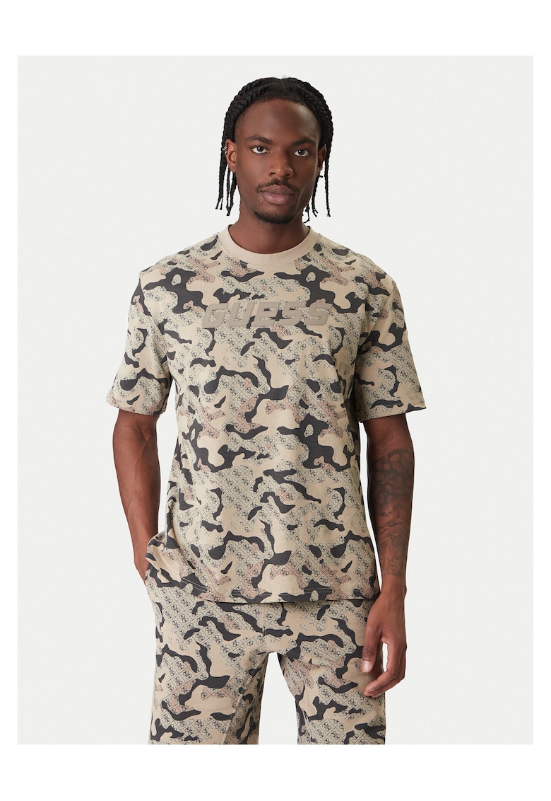 Tricou barbati bej - din bumbac