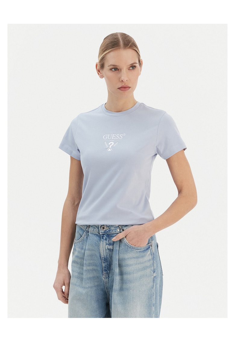 Guess Tricou dama - Albastru deschis